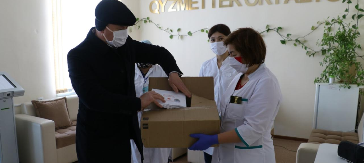 В Тюлькубасском районе Туркестанской области нет недостатка в медицинских масках