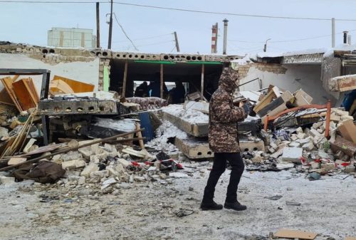 В Актобе случился пожар на гаражах