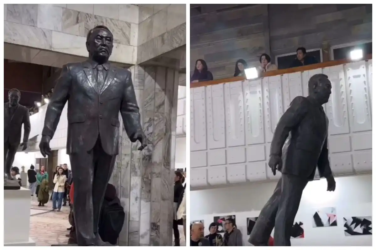 Мельдибеков продал скандальную инсталляцию «Падающий Назарбаев» музею в Москве