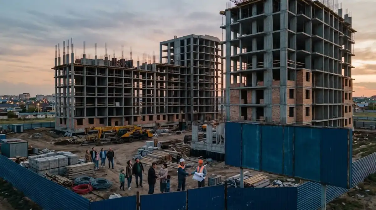 ⁠В Костанае десятки семей обманули при долевом строительстве